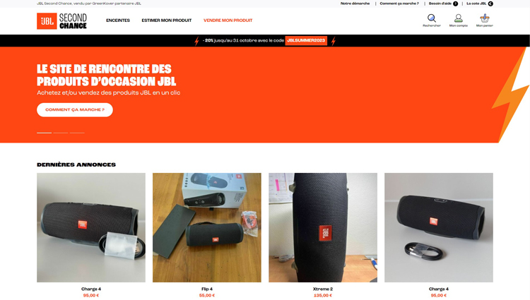 JBL Second Chance using PrestaShop