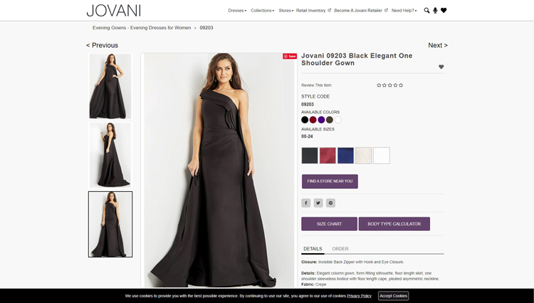 Jovani using OpenCart