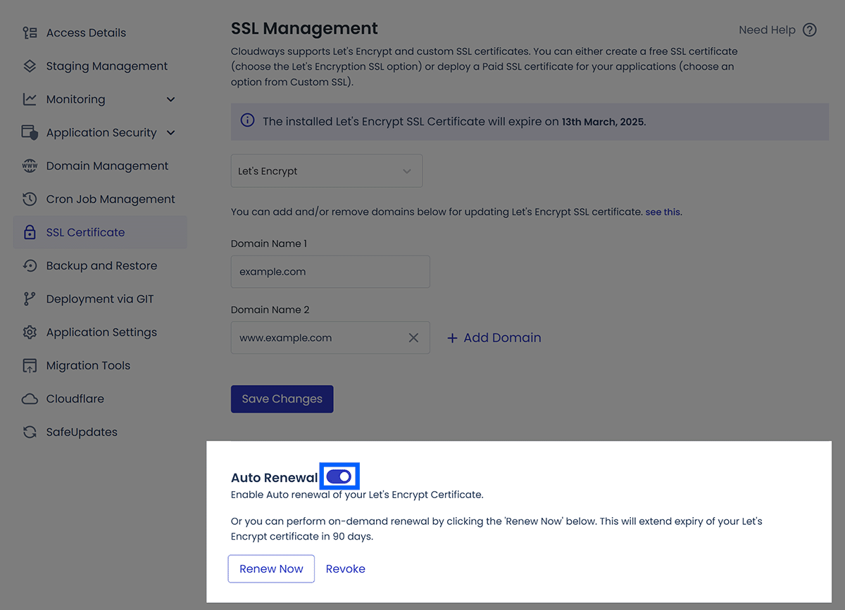 Auto renewal toggle enabled and highlighted