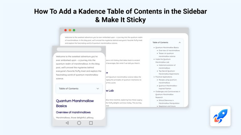 sticky sidebar table of contents tutorial