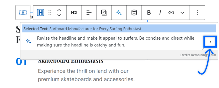 example of a detailed prompt to improve ai generated headline