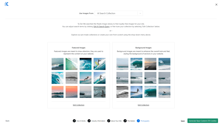 kadence ai image collections