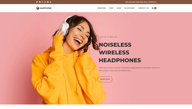 screenshot of an online store built using kadence theme alternative oceanwp