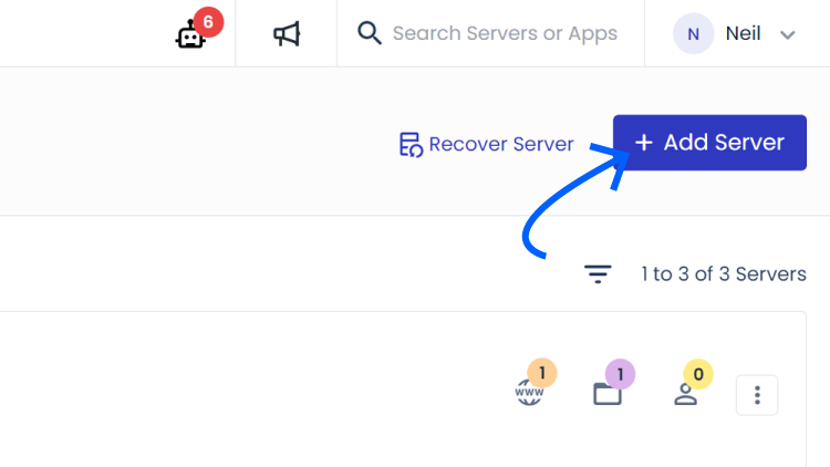 click add server