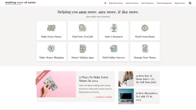 making sense of cents homepage