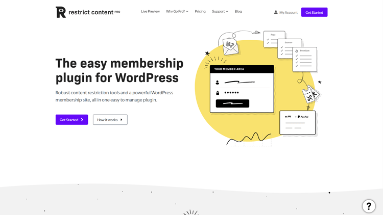 restrict content pro homepage