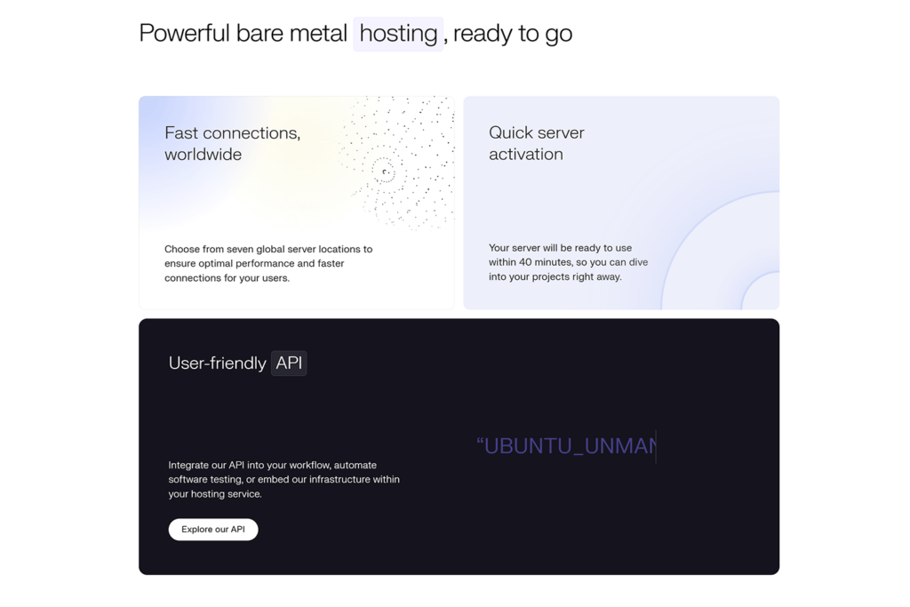 liquid web bare metal hosting features